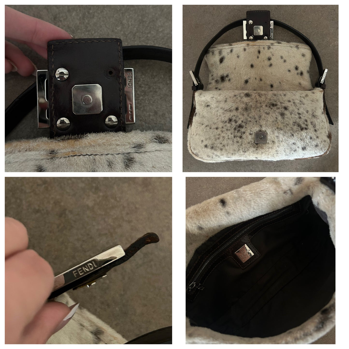 Fendi baguette in cavallino maculata vintage