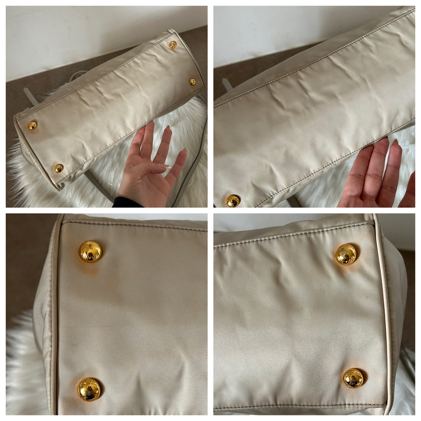 Prada tote beige con tracolla