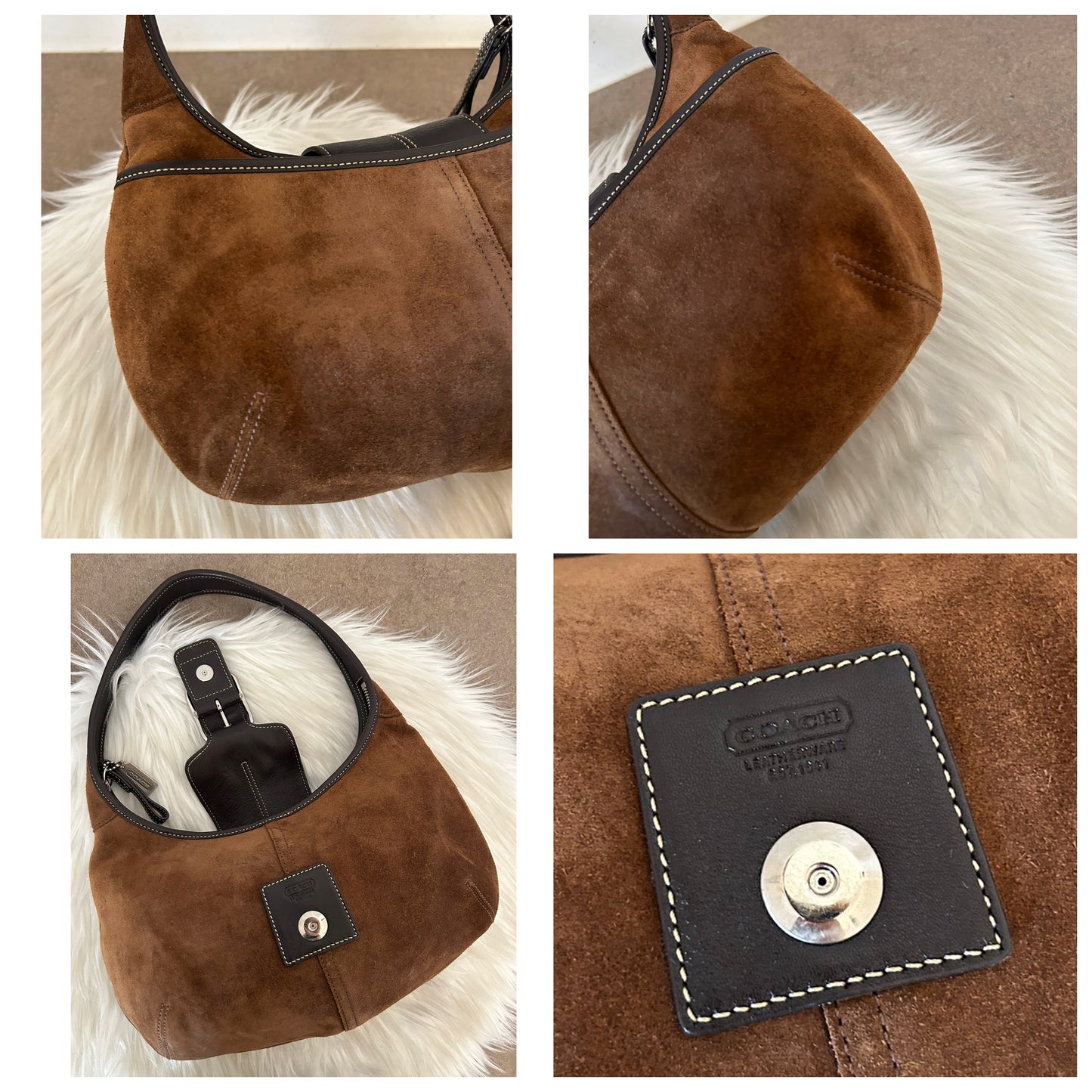 Coach Signature Sufflette in suede