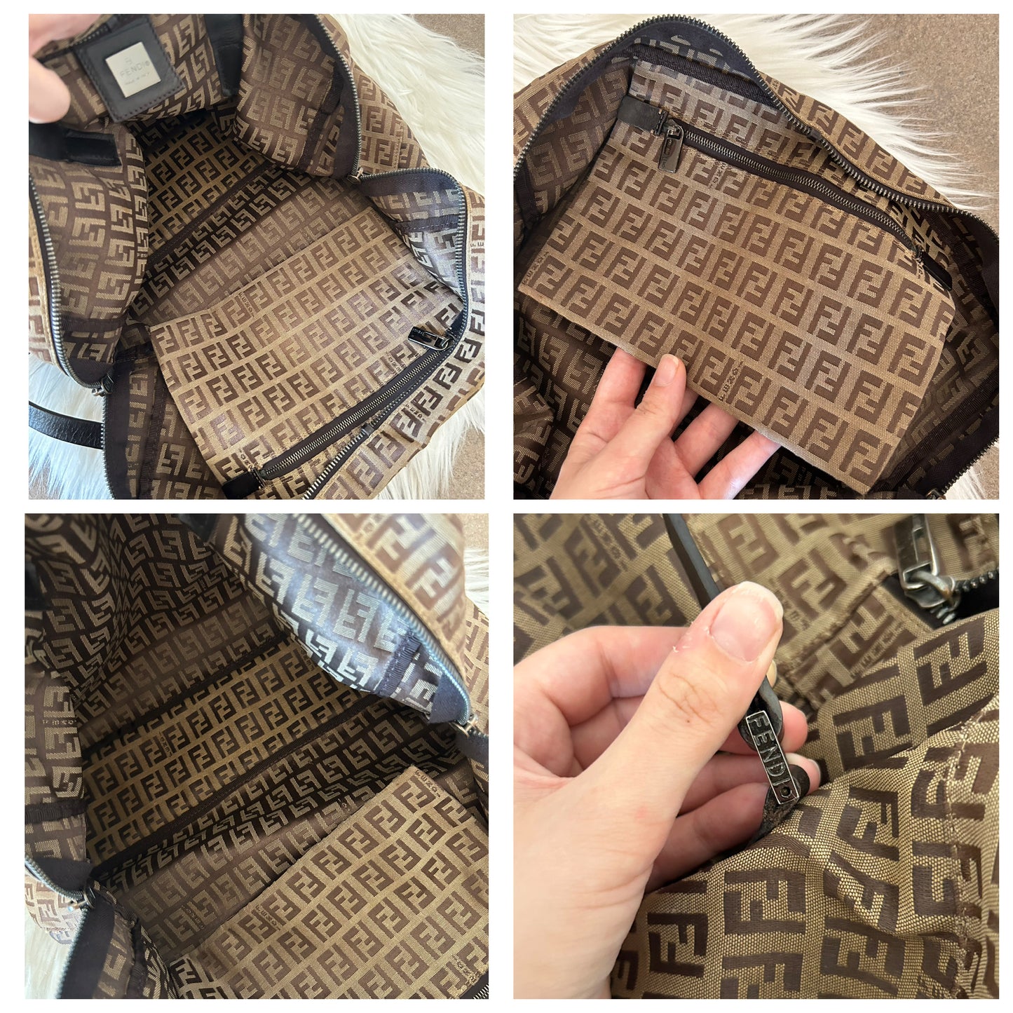 Fendi tote monogram zucchino
