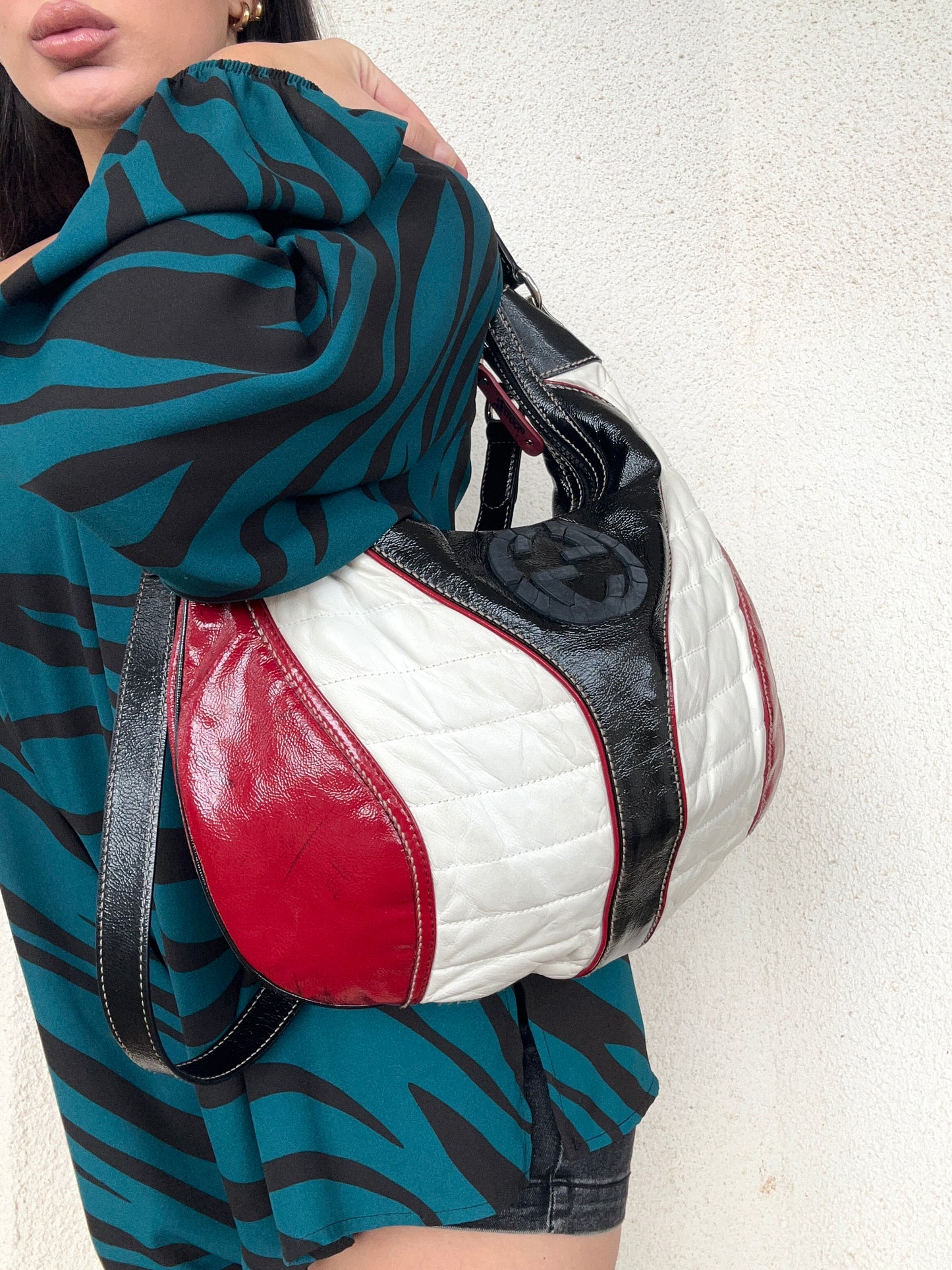 Gucci Snow Glam Hobo in pelle verniciata