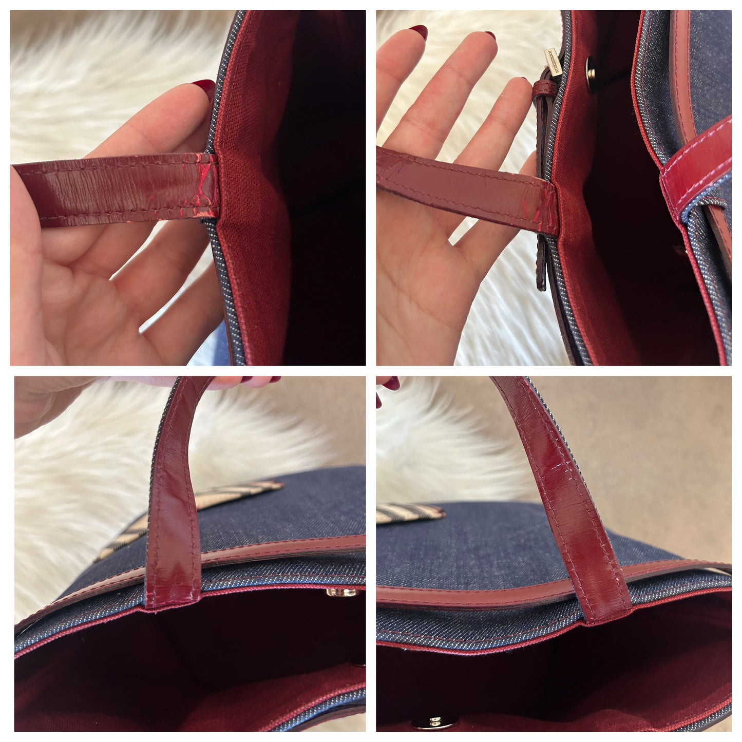 Burberry mini tote in denim - edizione limitata