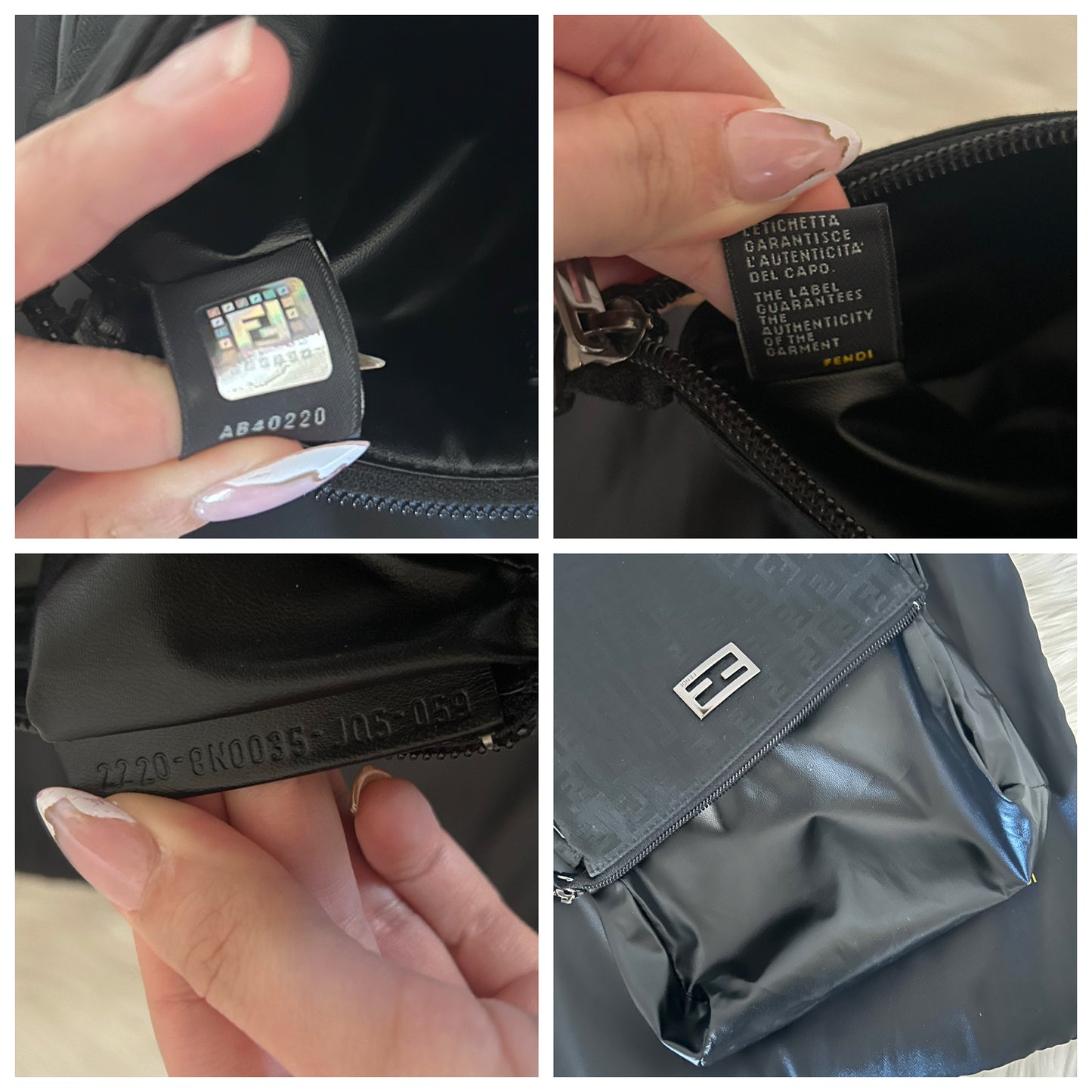 Pochette Fendi in monogram zucchino con dust bag