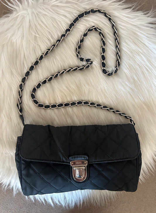 Prada baguette nera nylon trapuntata