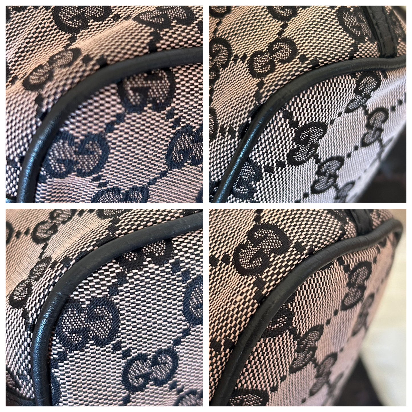 Gucci Boat monogram con metalleria nera