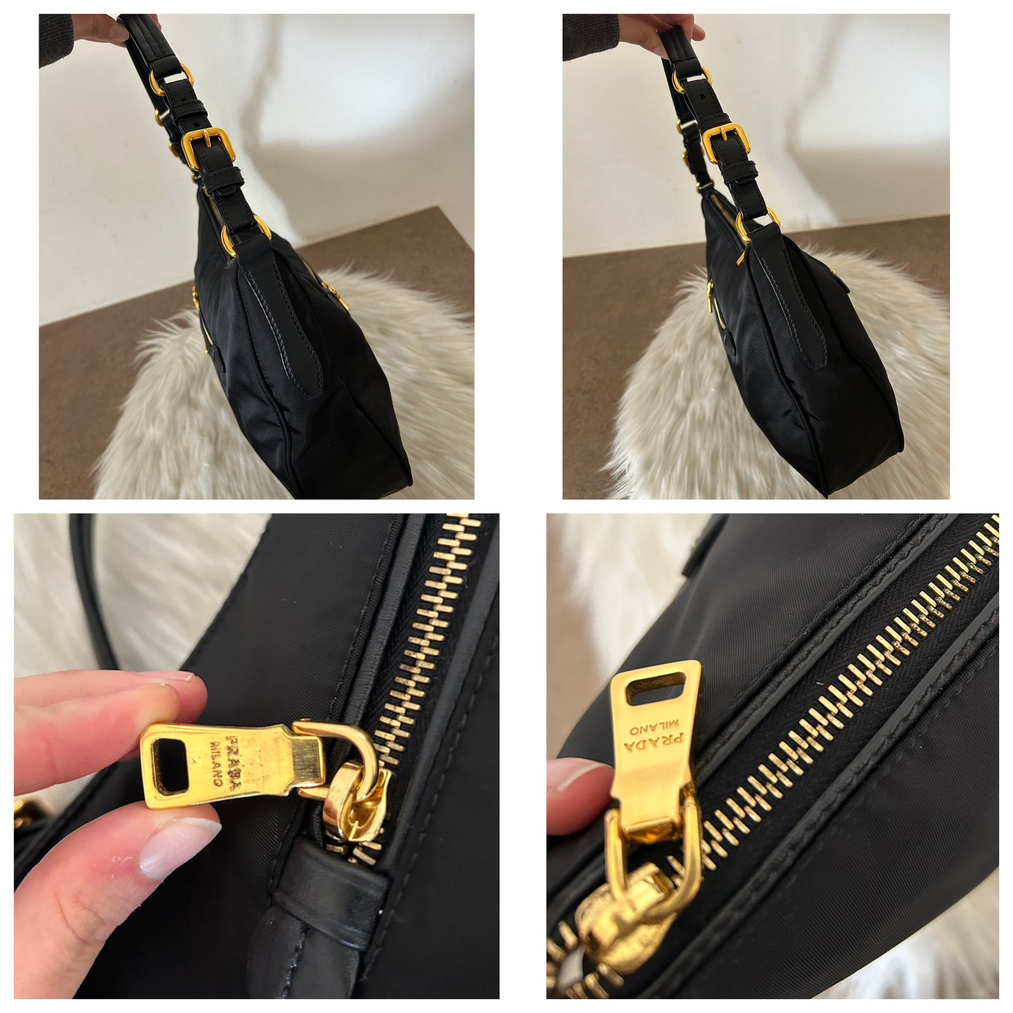 Prada Hobo baguette nera