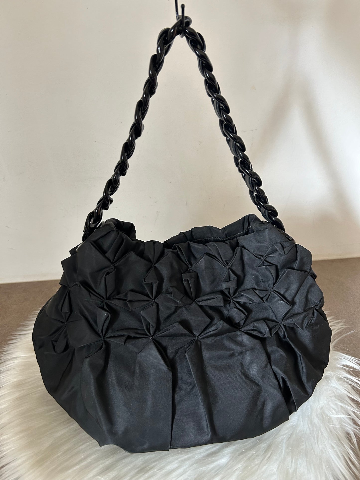 Prada origami in nylon e pelle