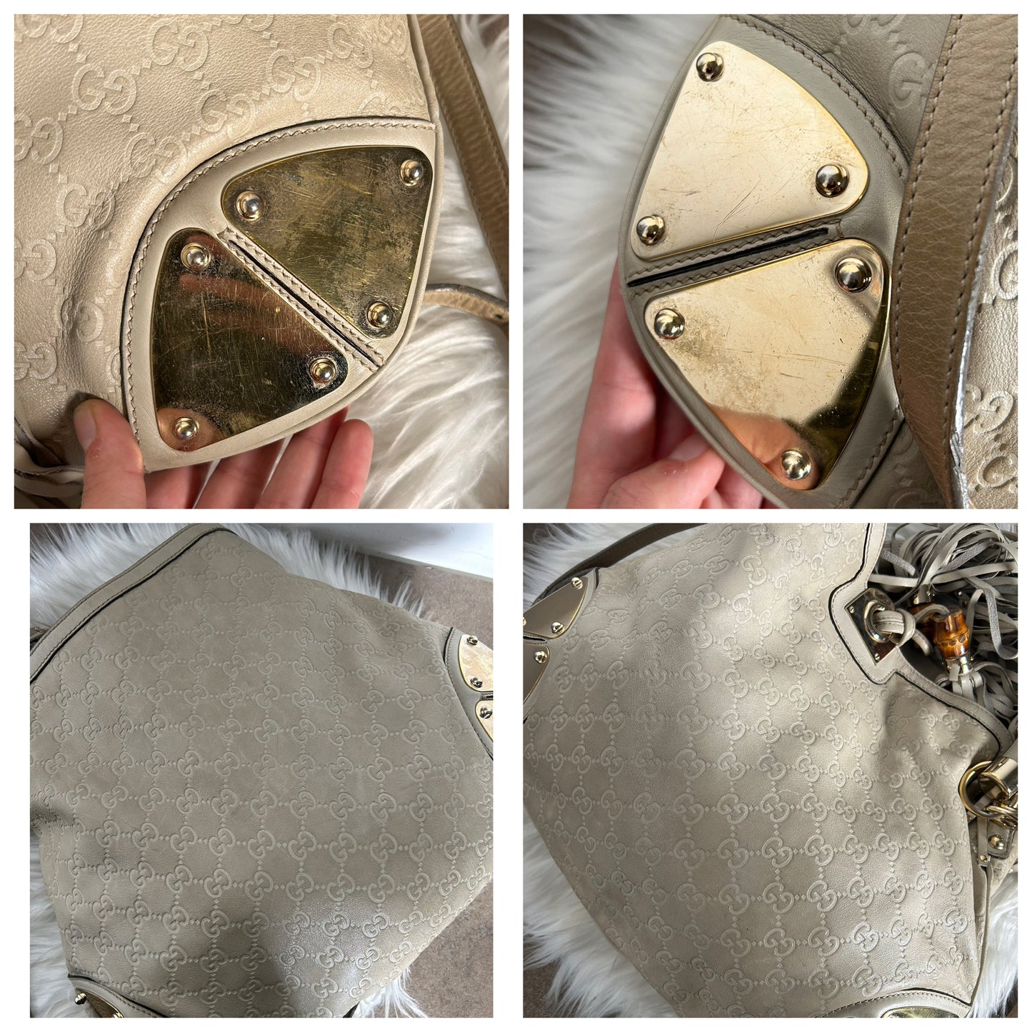 Gucci Indy media in pelle e monogram