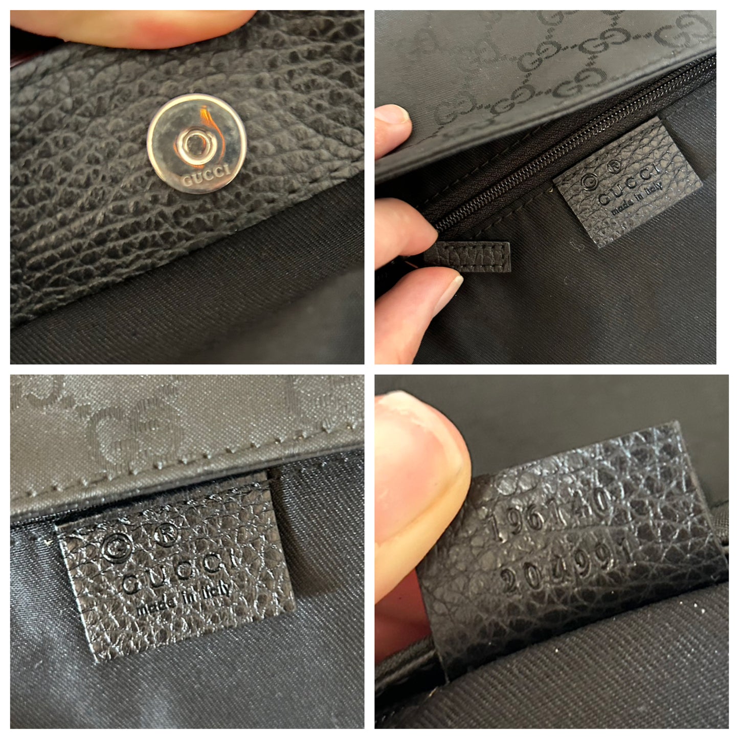 Gucci tote in monogram nera