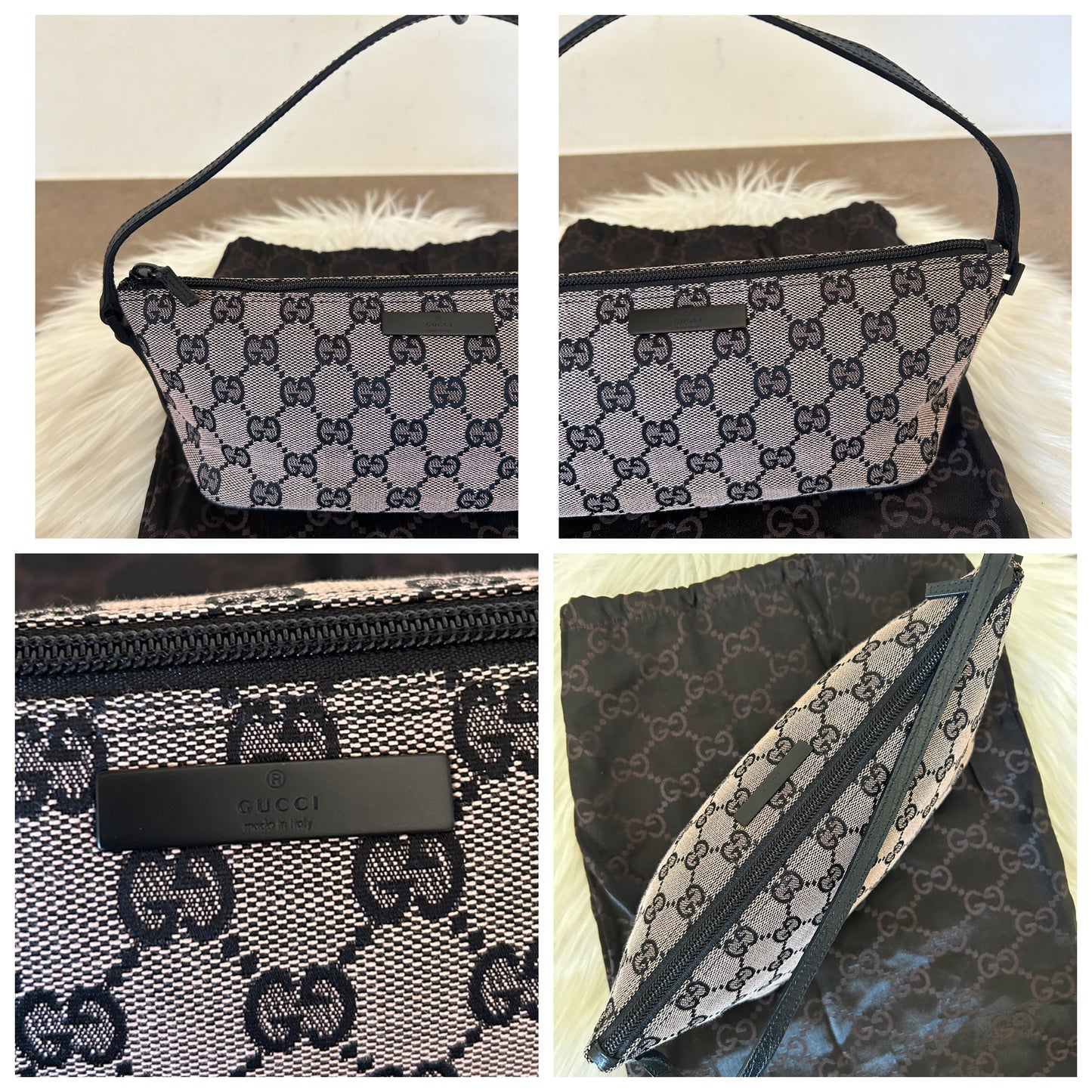 Gucci Boat monogram con metalleria nera