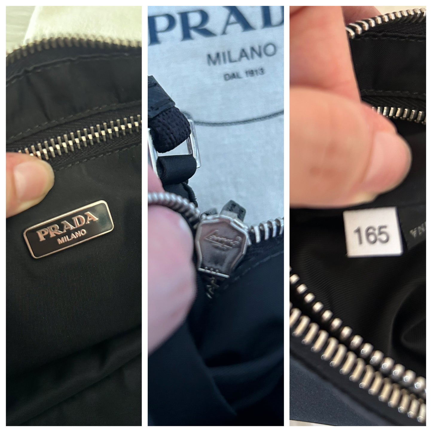 Prada baguette nera in nylon