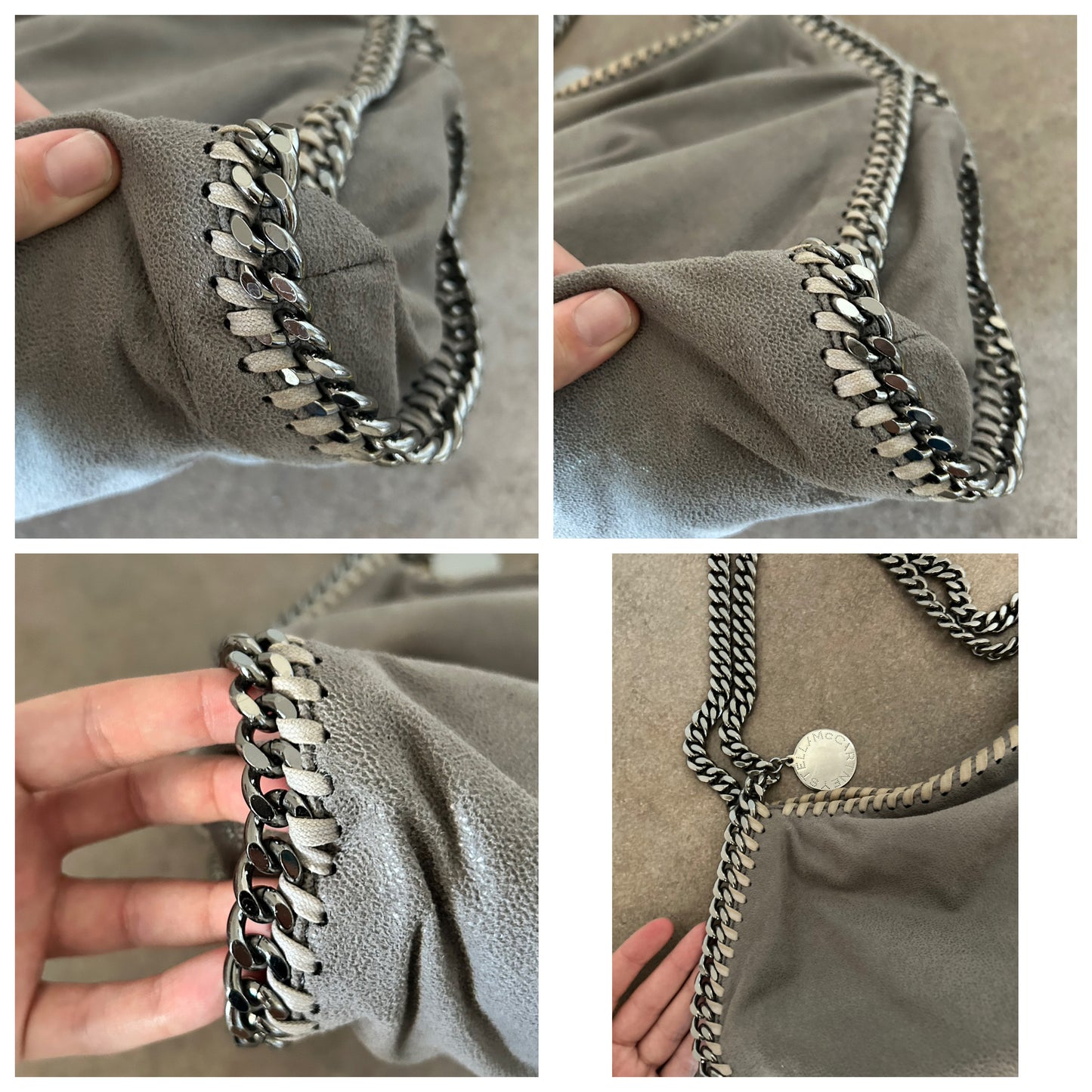 Falabella Stella McCartney double chain grigia