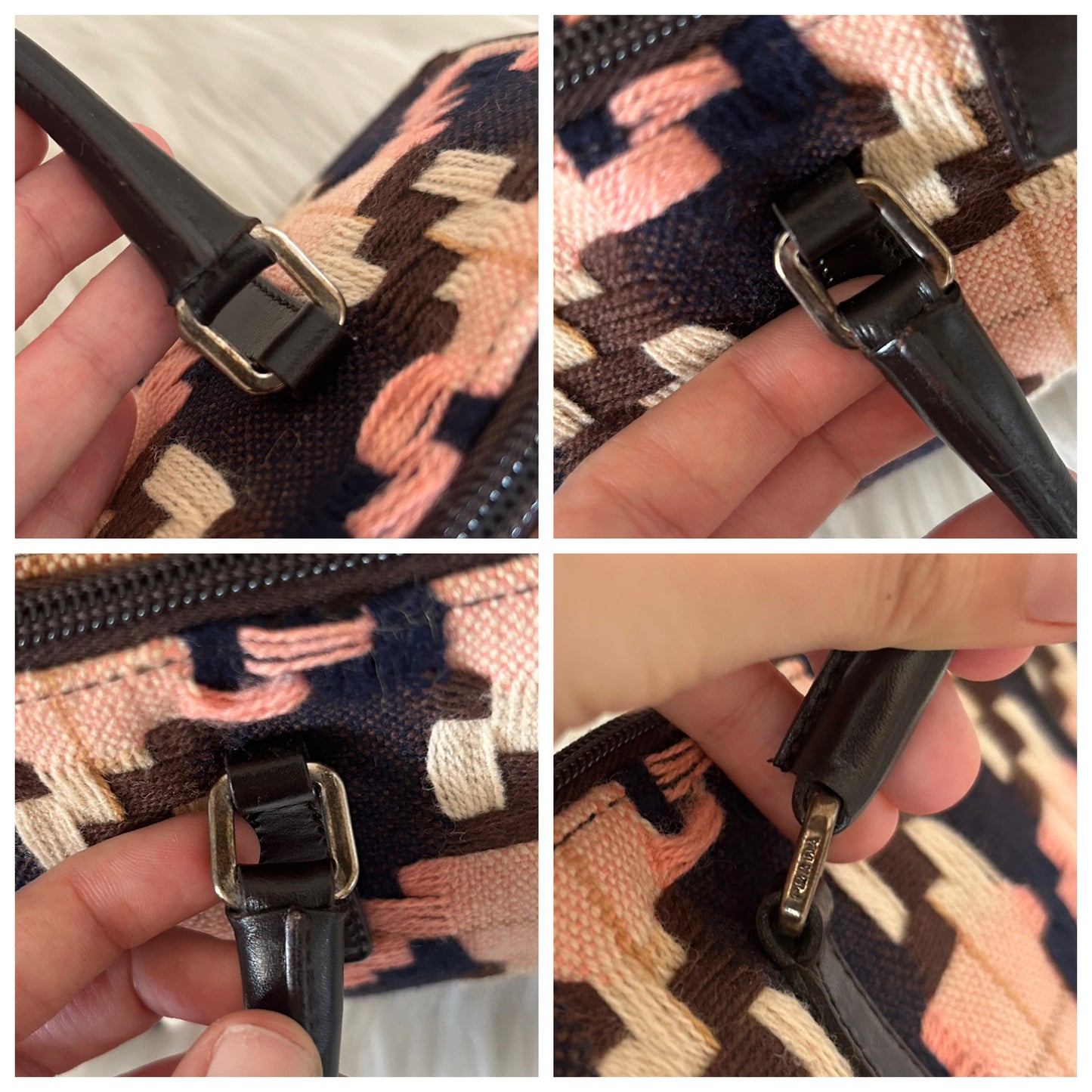Prada mini tote con motivo geometrico