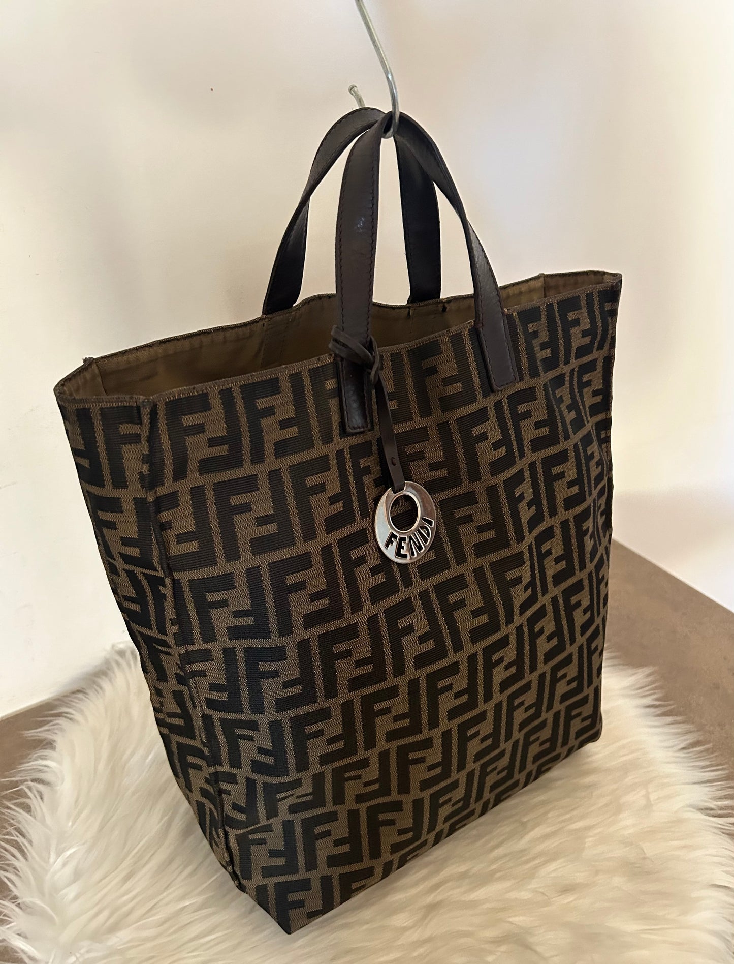 Fendi tote in monogram zucca vintage
