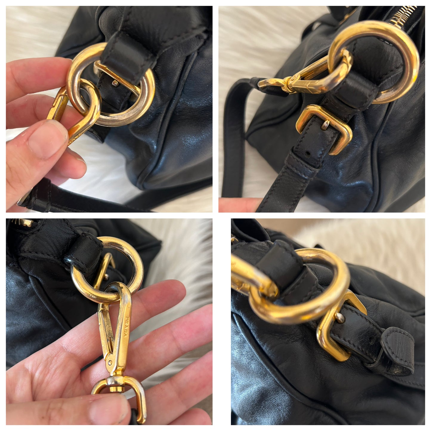 Prada tote in pelle con tracolla