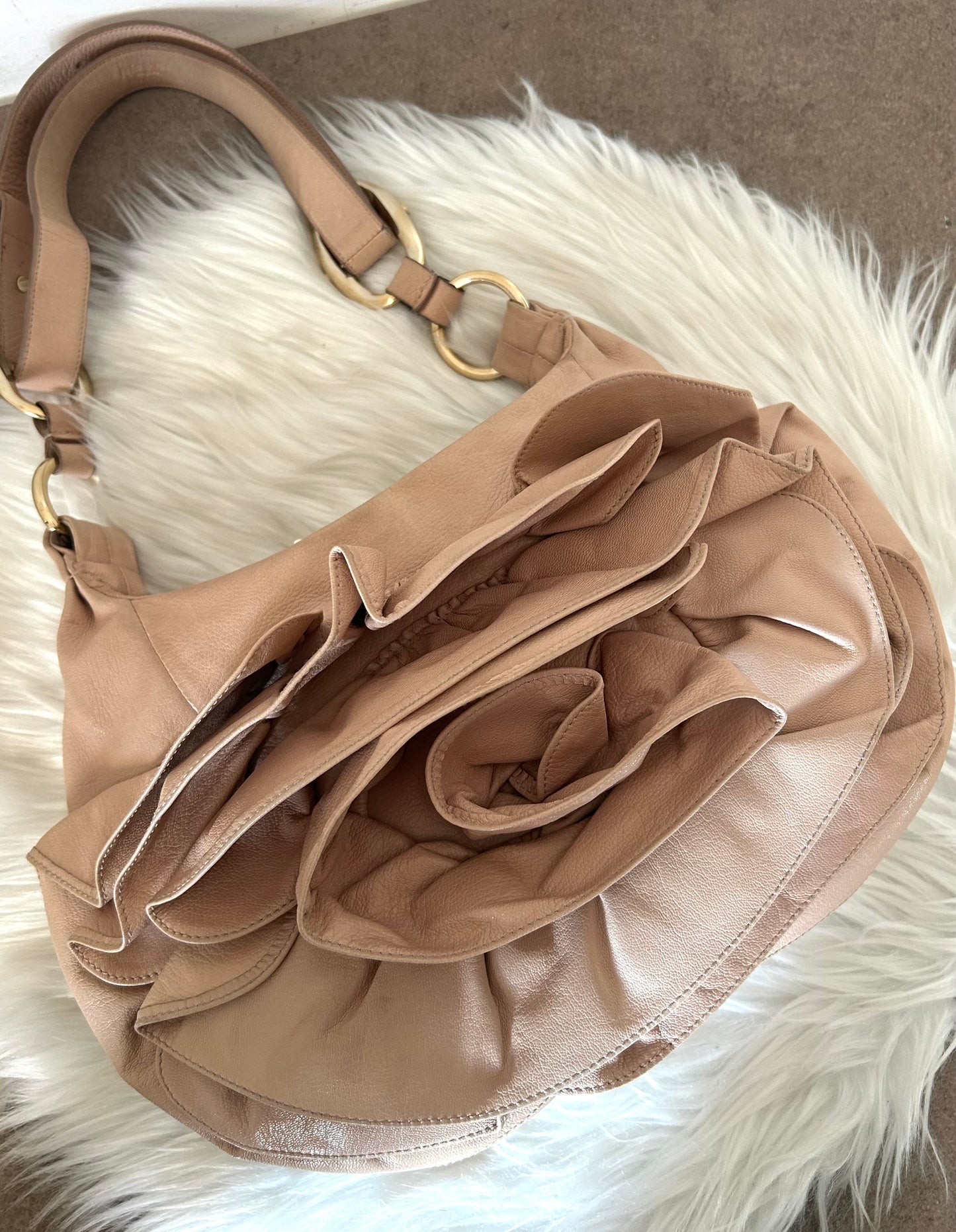 Yves Saint Laurent Djana a rosa in pelle