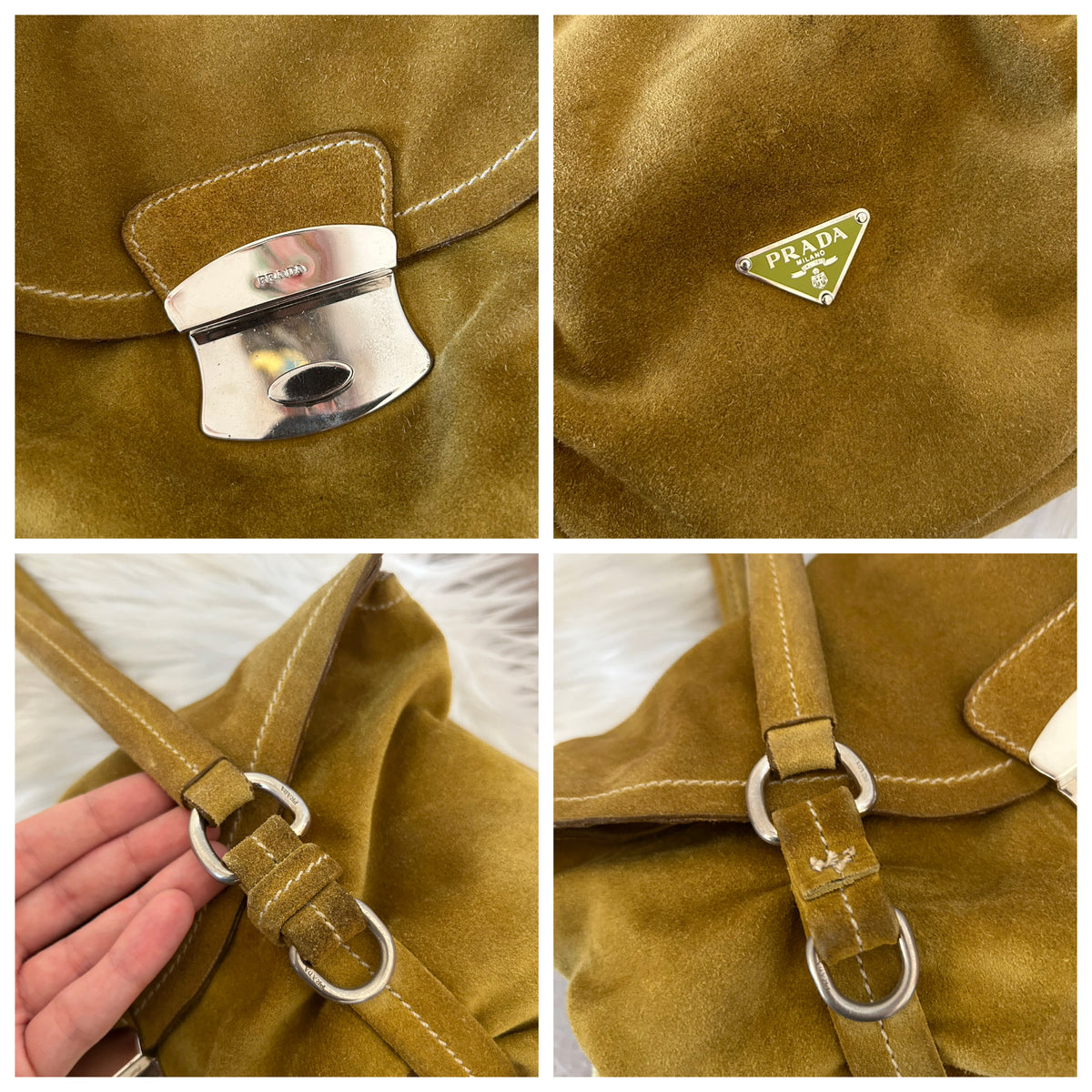 Prada tote in suede