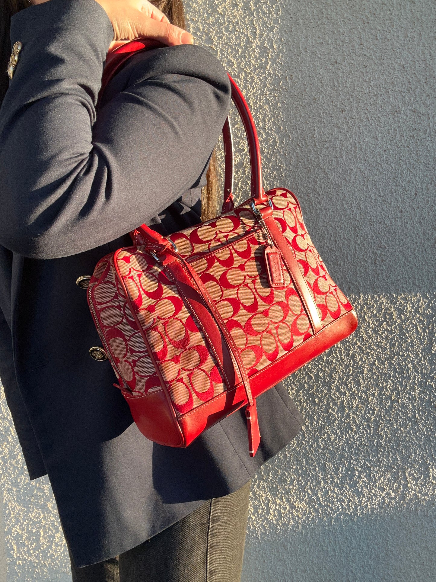 Bauletto Coach vintage rosso