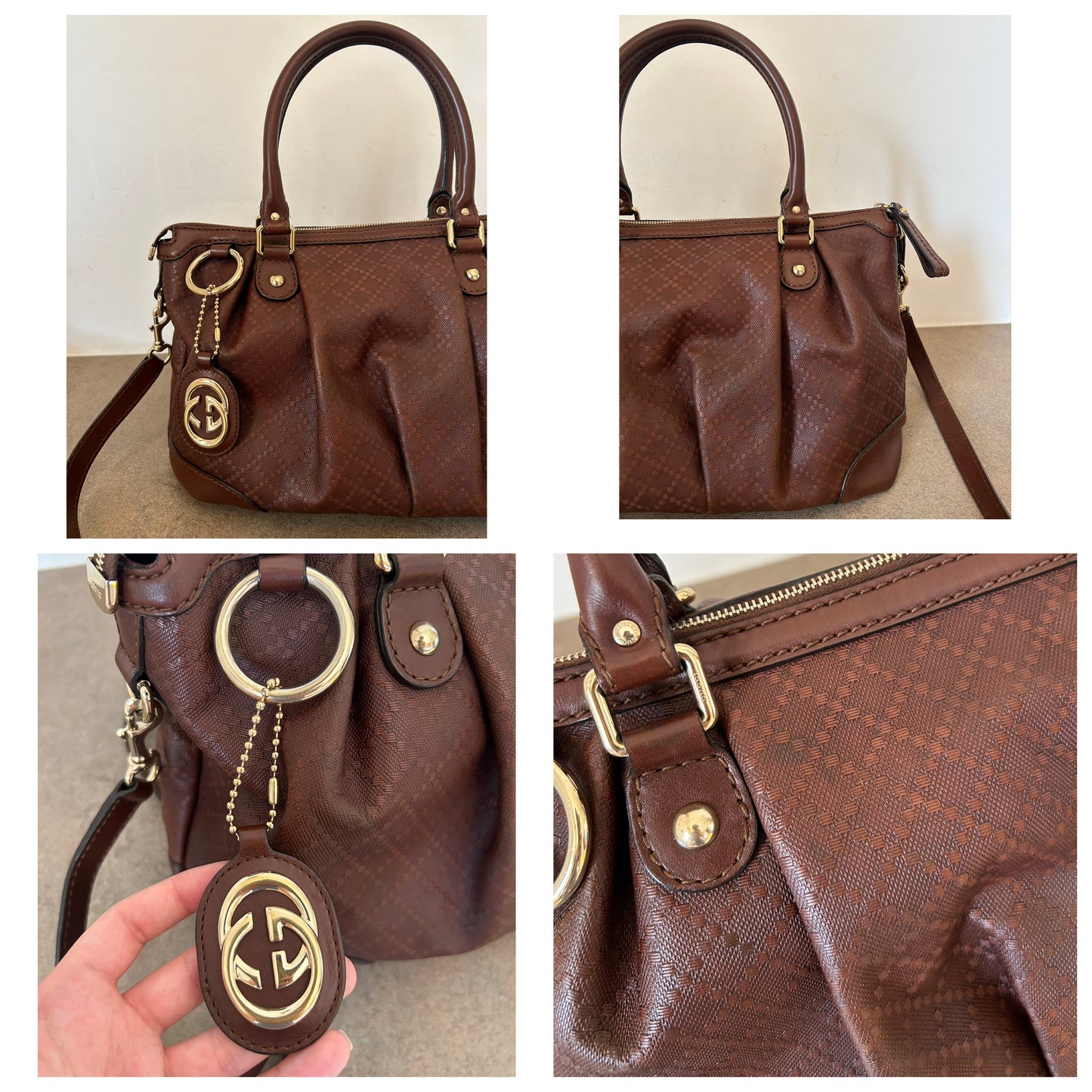 Gucci tote Diamond con tracolla