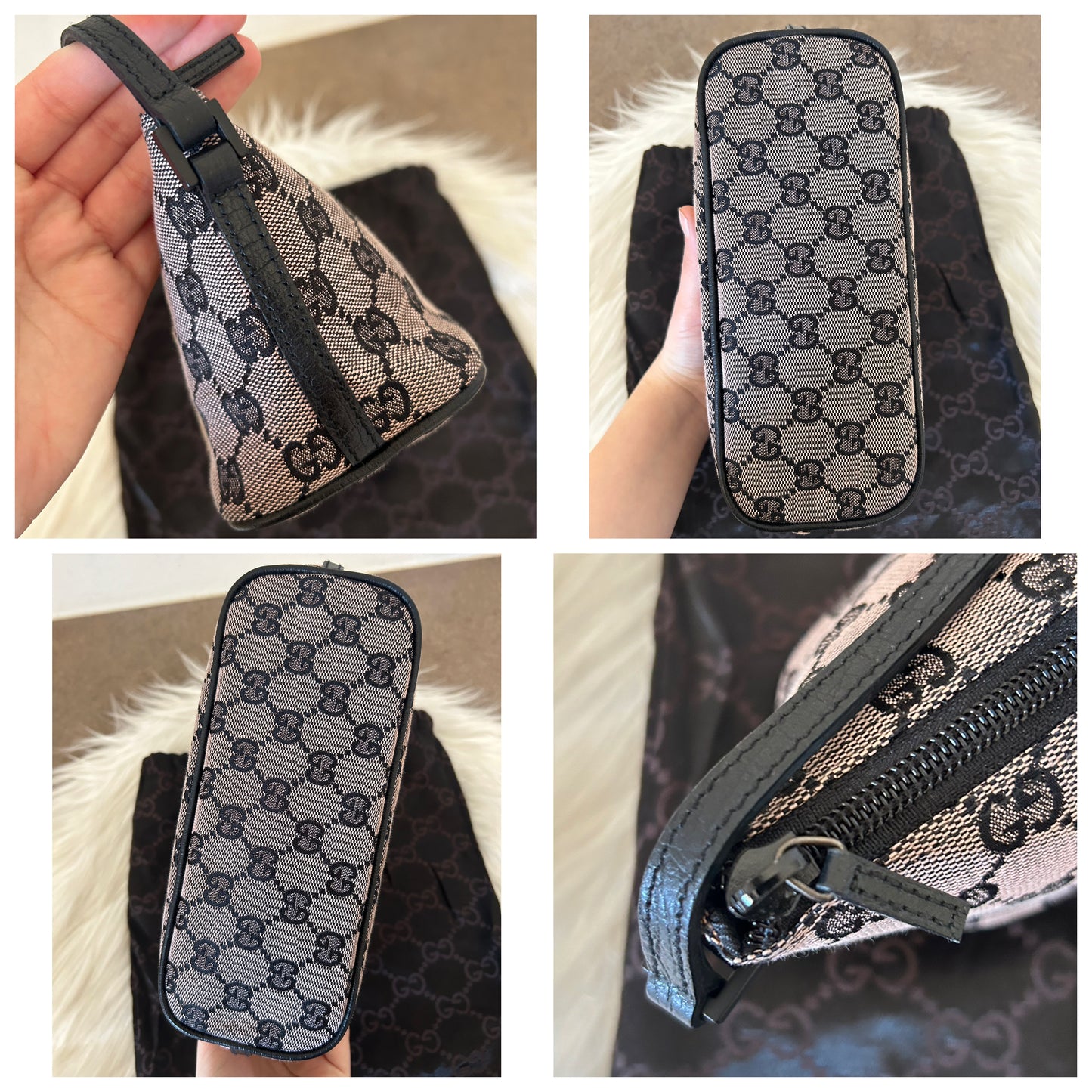 Gucci Boat monogram con metalleria nera