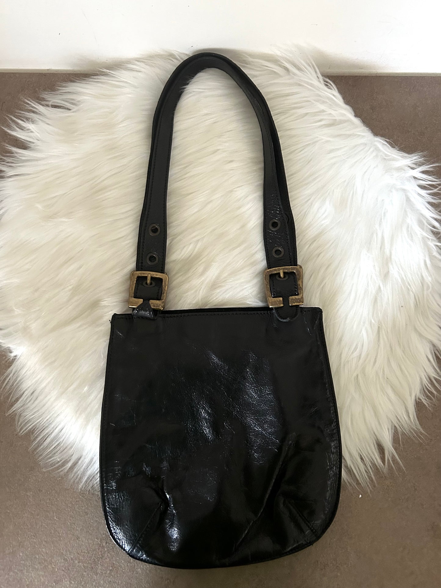 Miu Miu tote bag in pelle verniciata