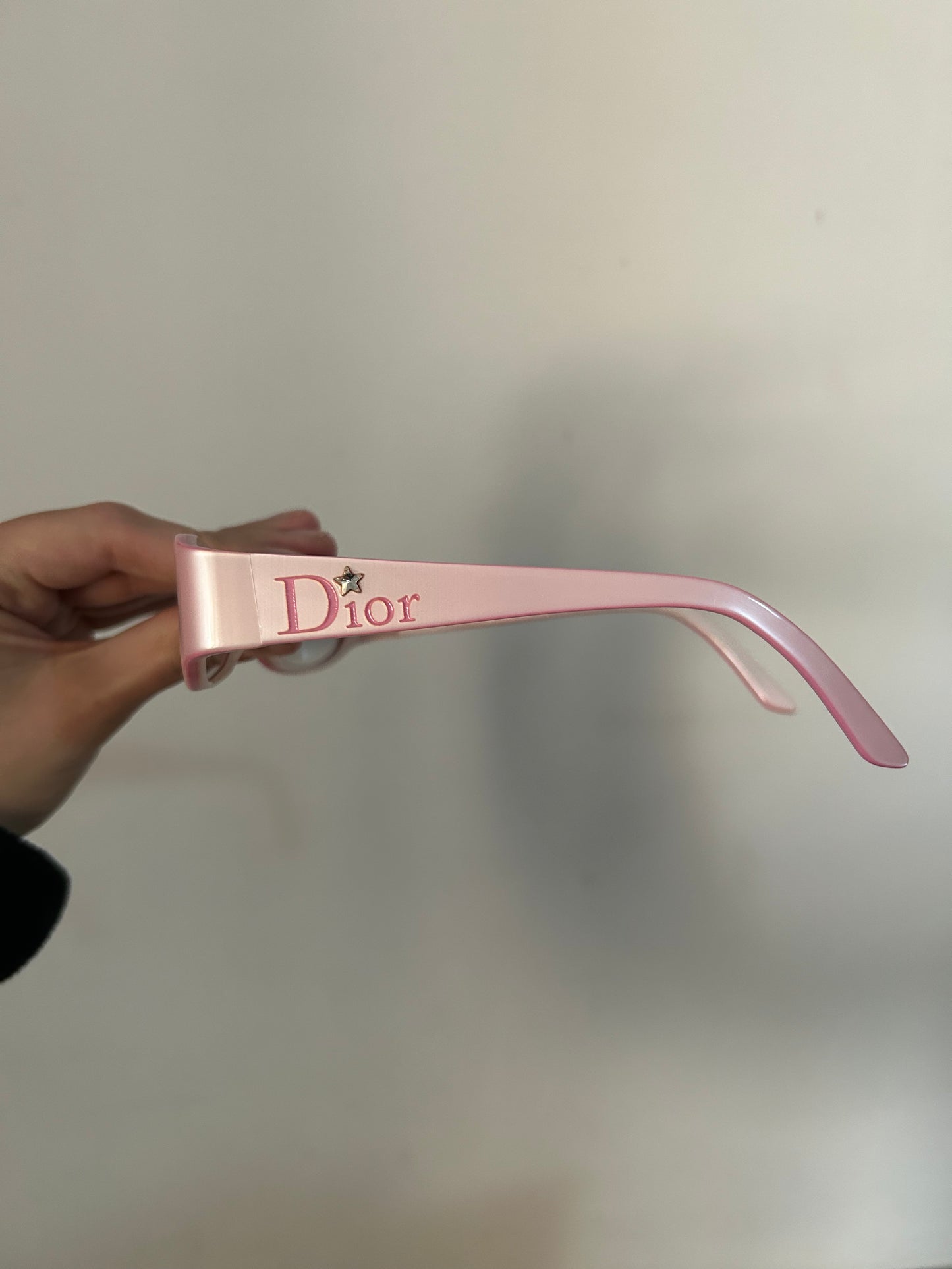 Dior occhiali da sole rosa con stellina