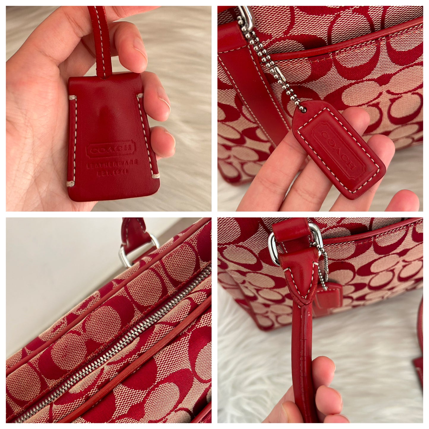 Bauletto Coach vintage rosso