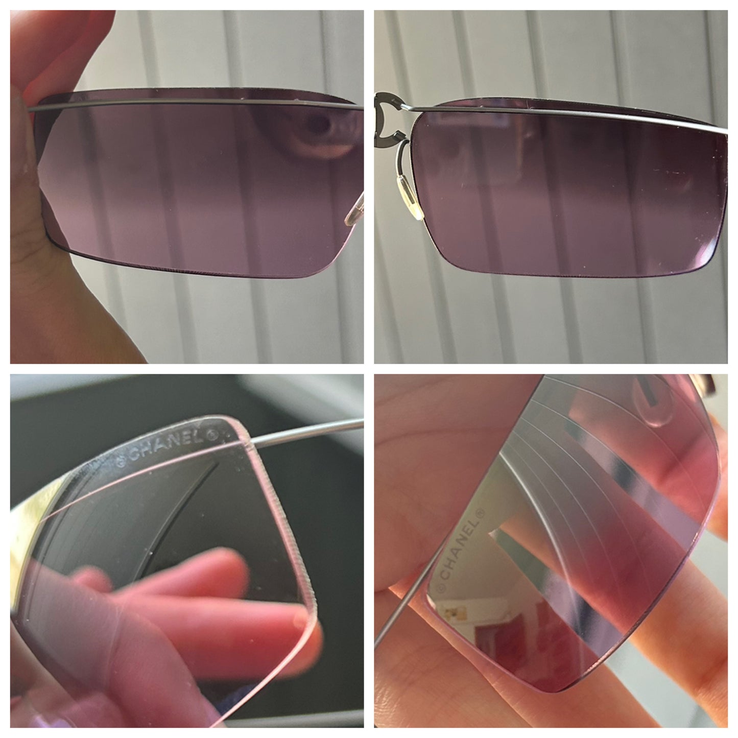 Occhiali Chanel vintage con logo centrale