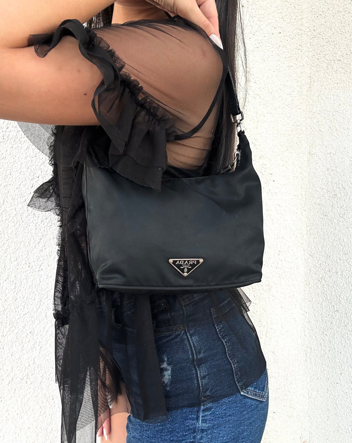 Prada baguette vintage in nylon
