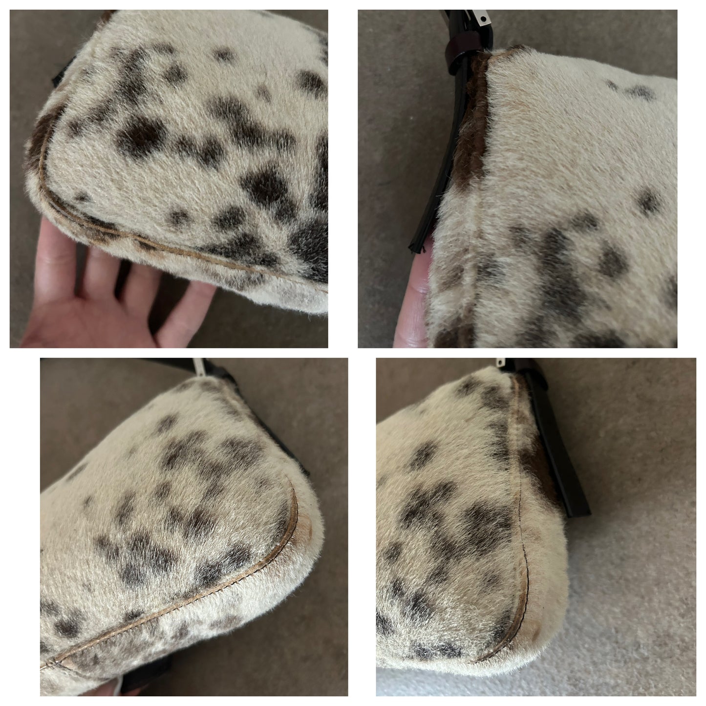 Fendi baguette in cavallino maculata vintage