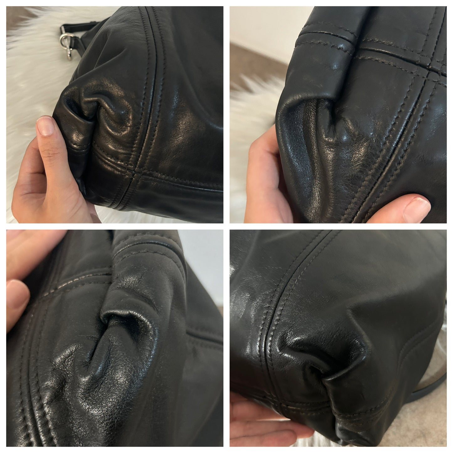 Prada tote bag in pelle morbida nera