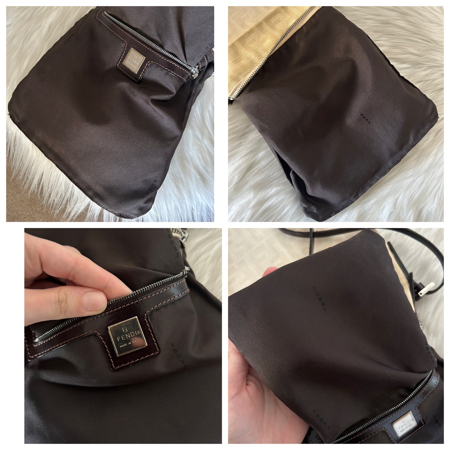 Fendi baguette zucca panna