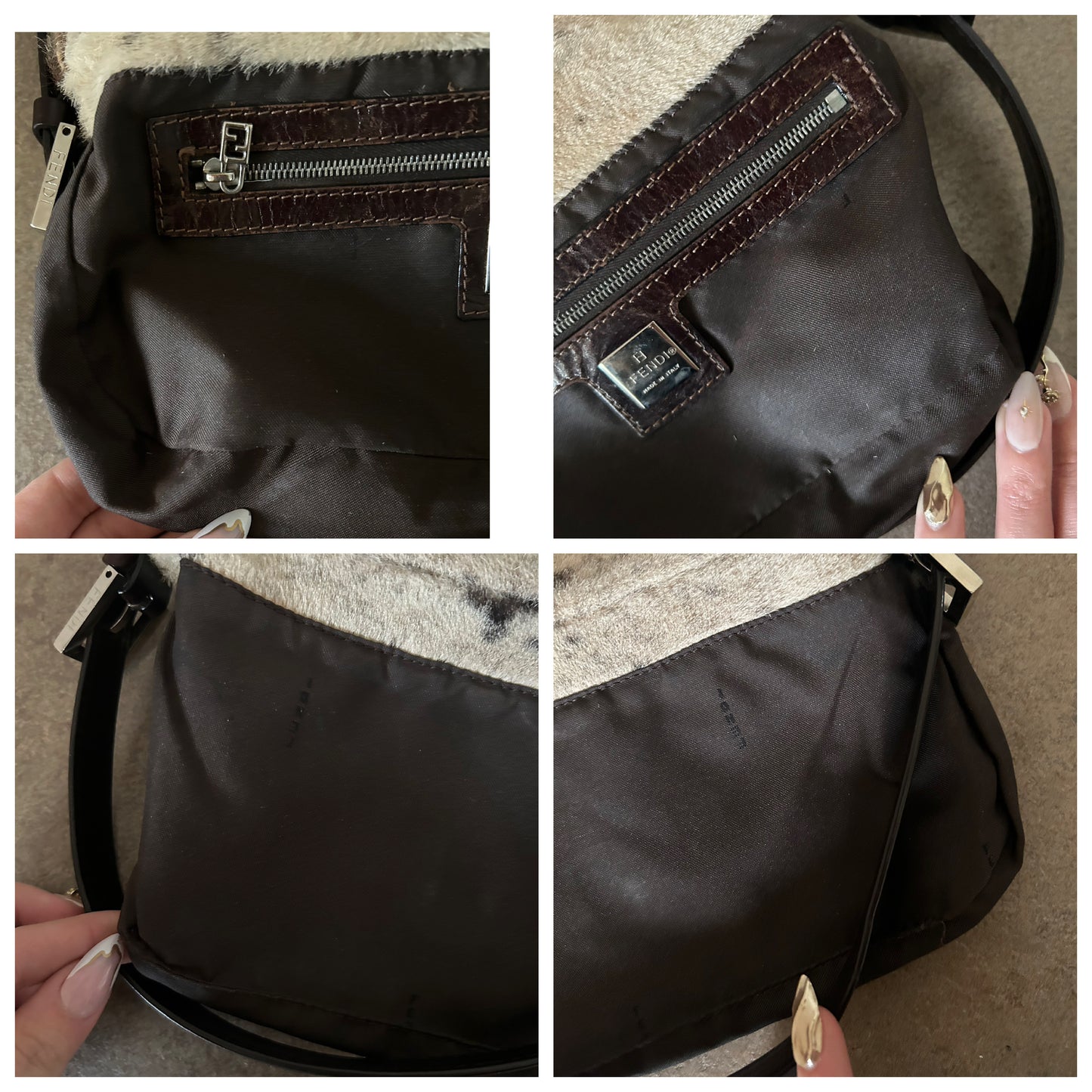 Fendi baguette in cavallino maculata vintage