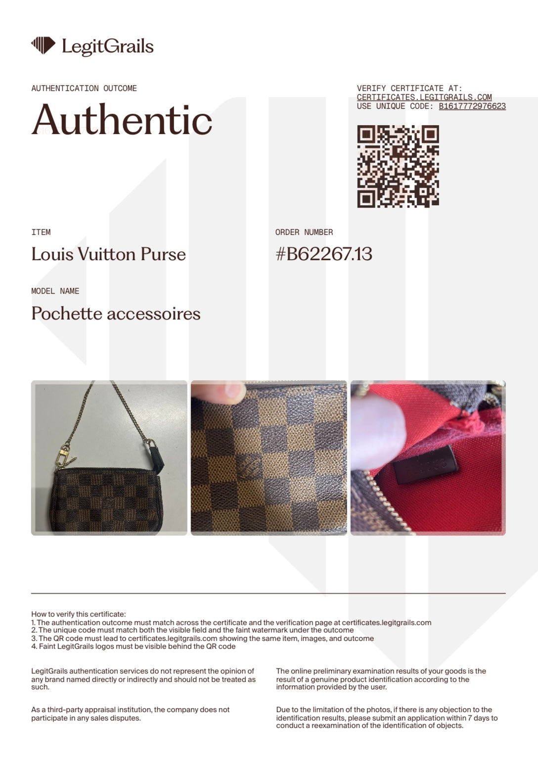 Louis Vuitton Pochette Accessoire Damier