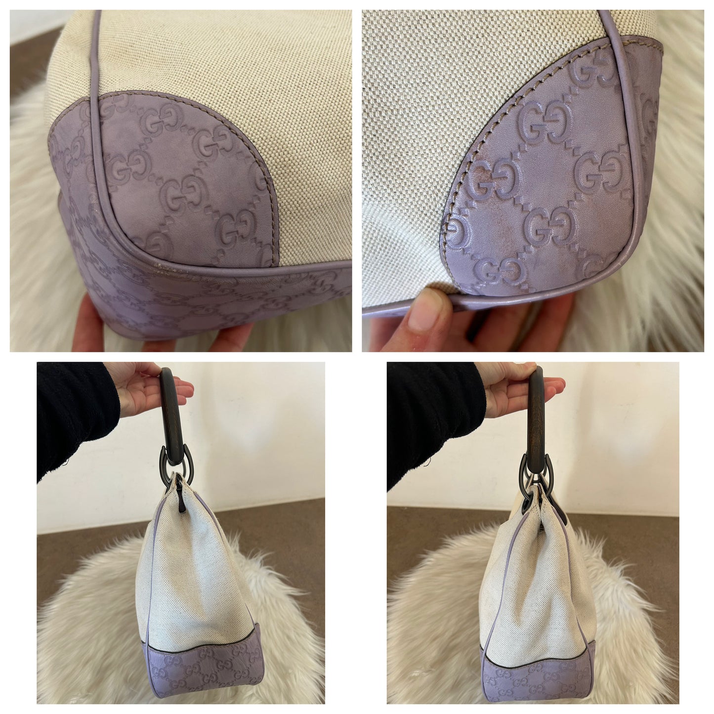 Gucci Colbert beige e lilla