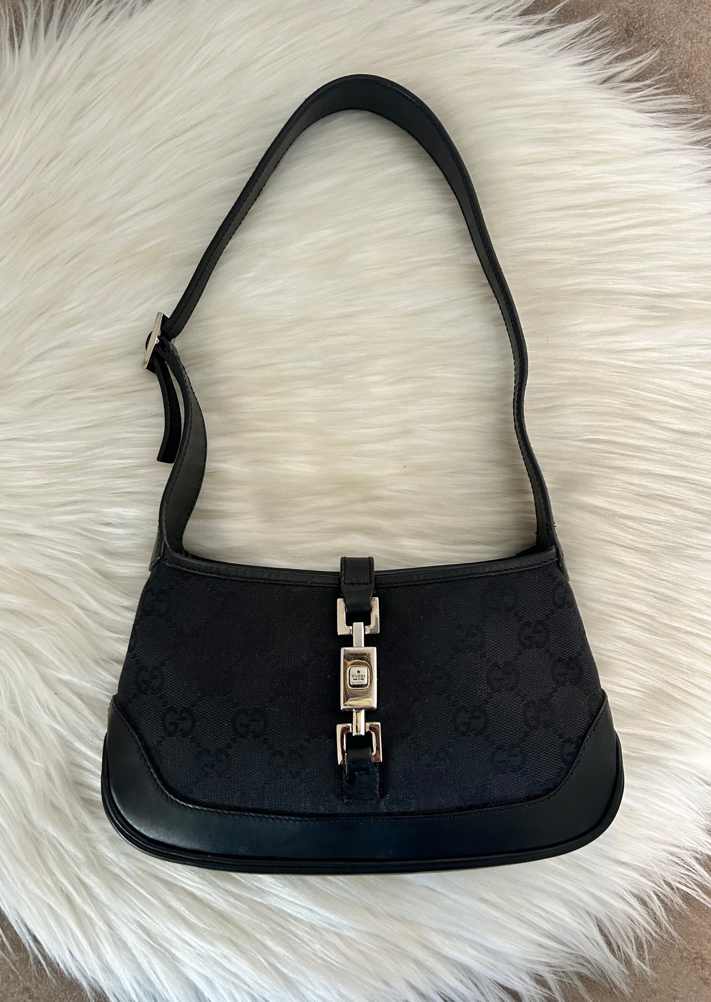 Gucci Jackie vintage mini in monogram nera