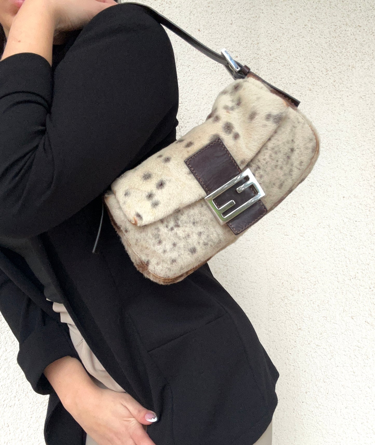 Fendi baguette in cavallino maculata vintage