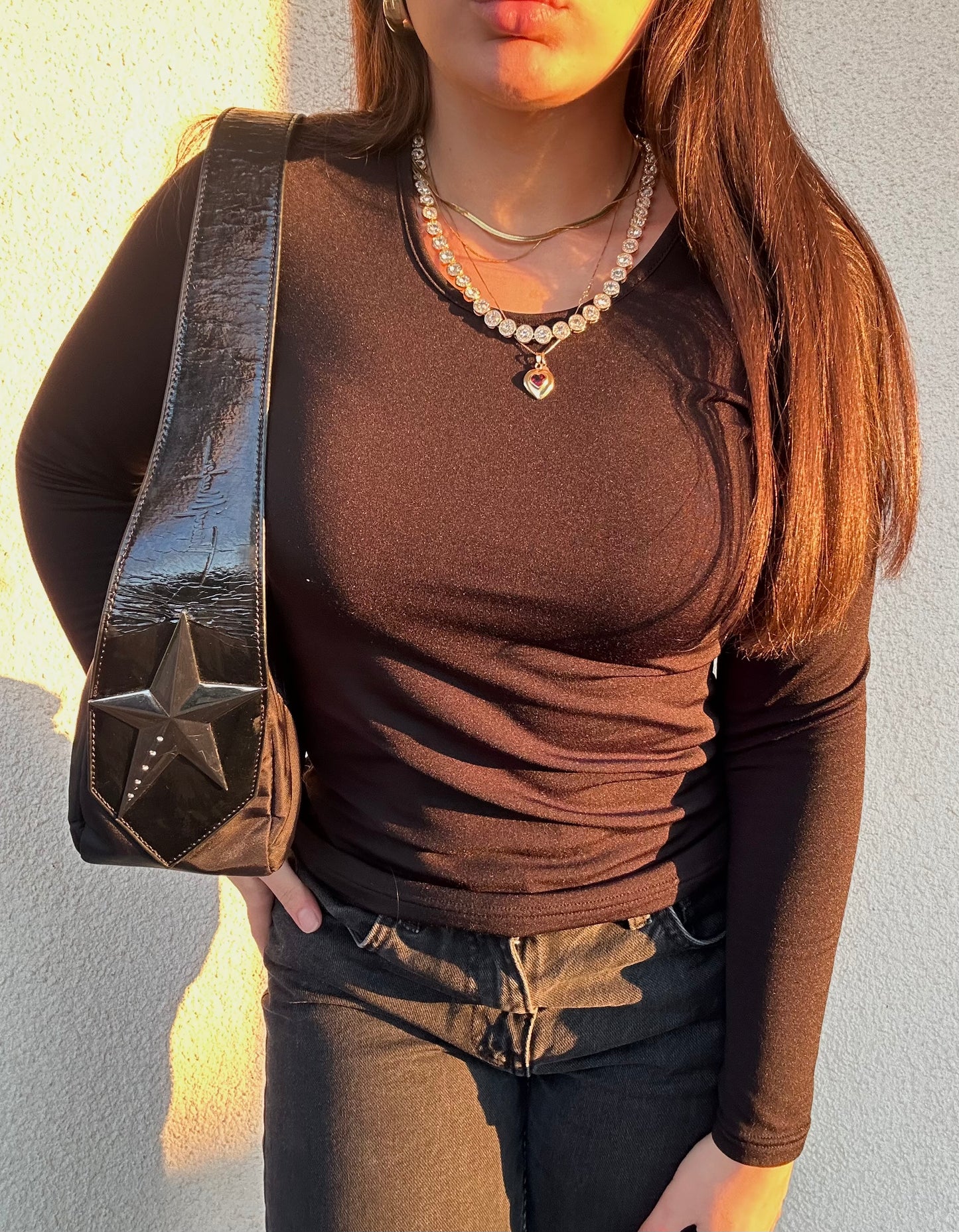 Thierry Mugler baguette a spalla nera