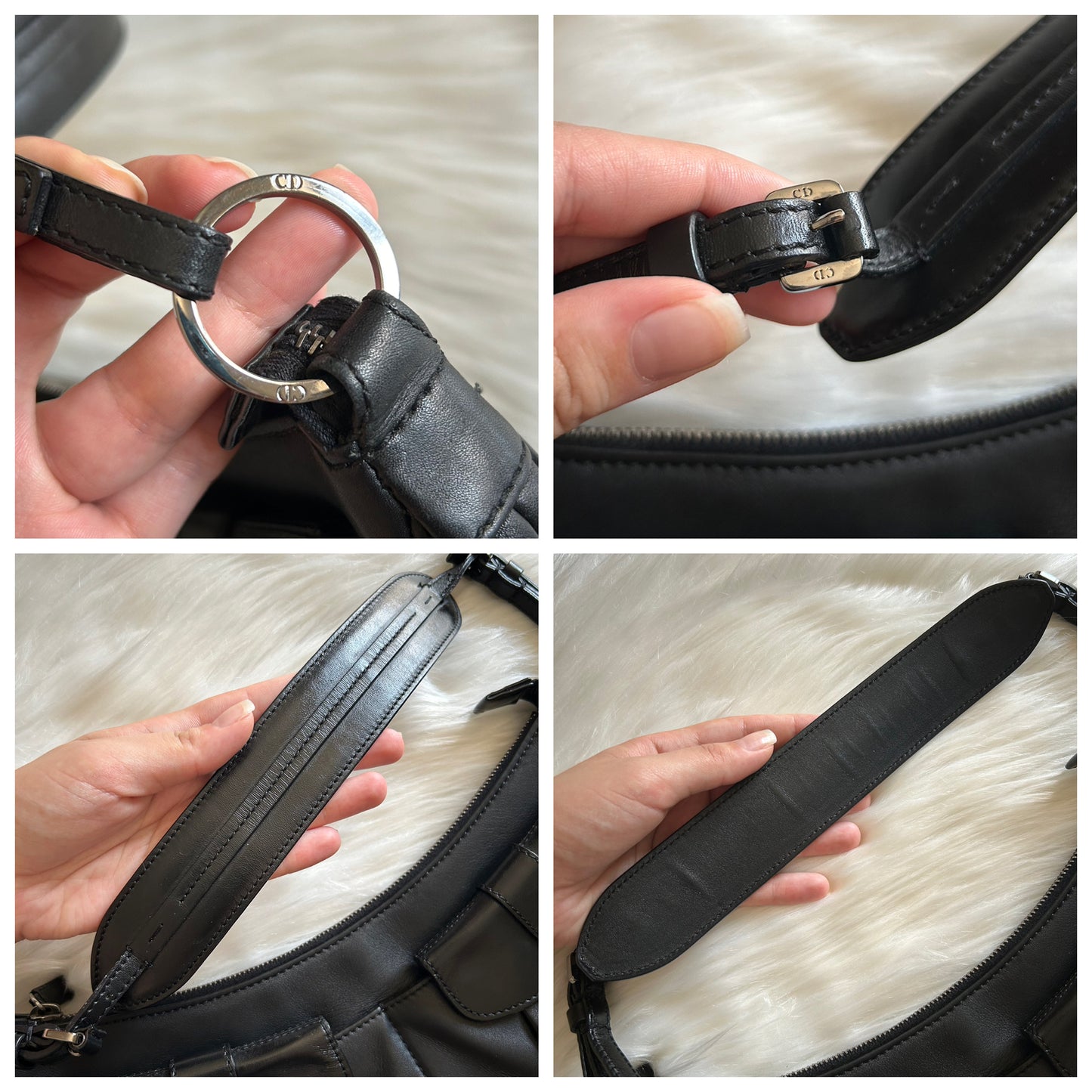 Dior modello Bondage in pelle nera vintage