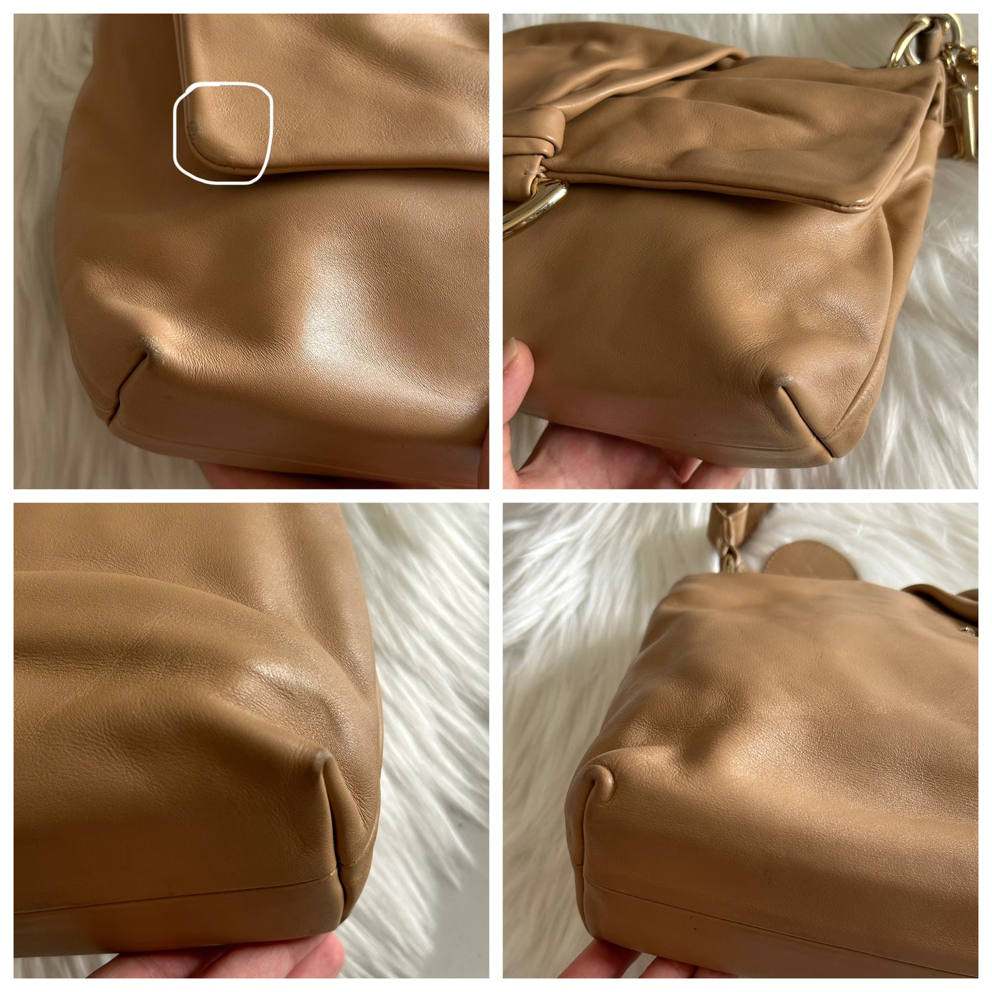 Dior Malice tote bag in pelle beige