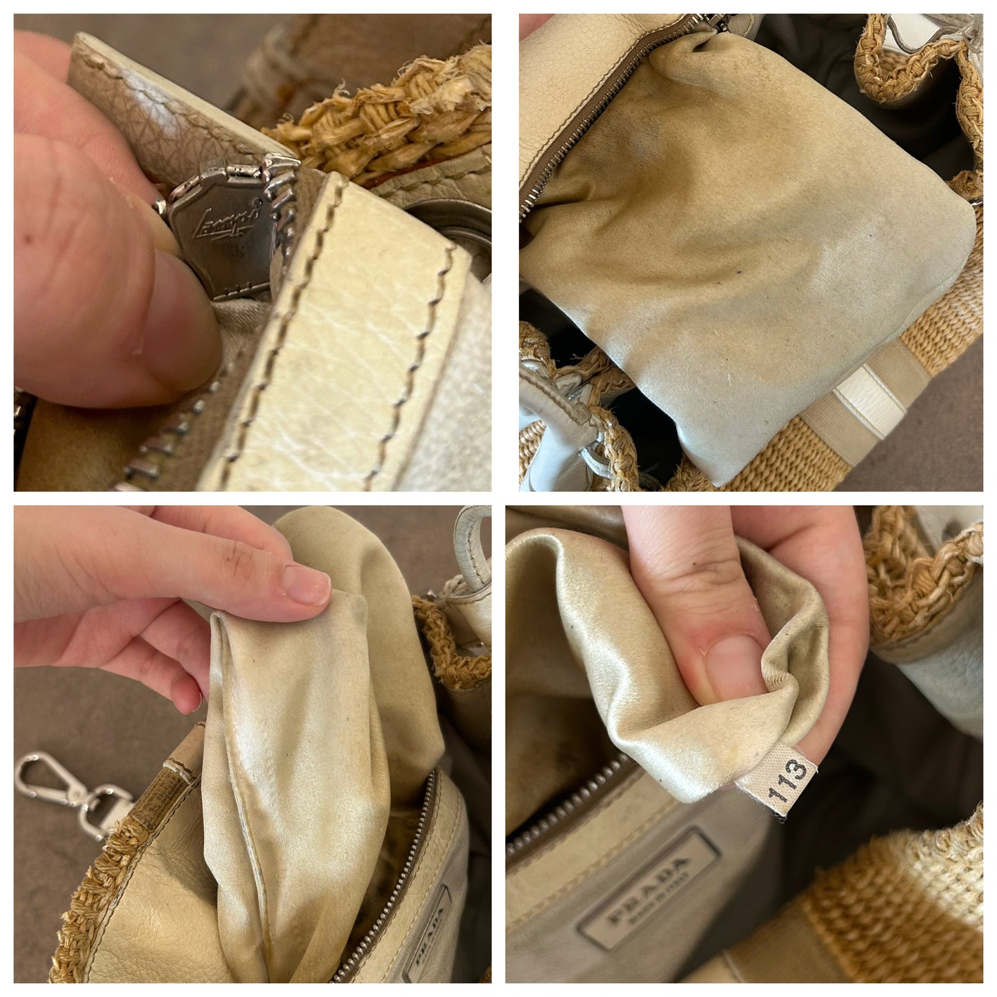 Prada Moon in rafia e pelle