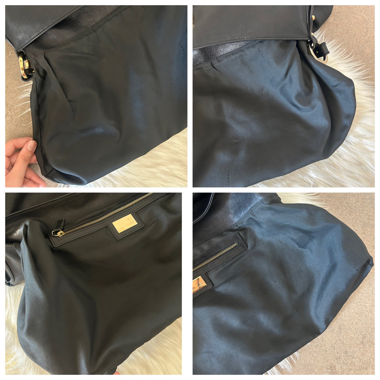 Fendi Chef tote in pelle nera