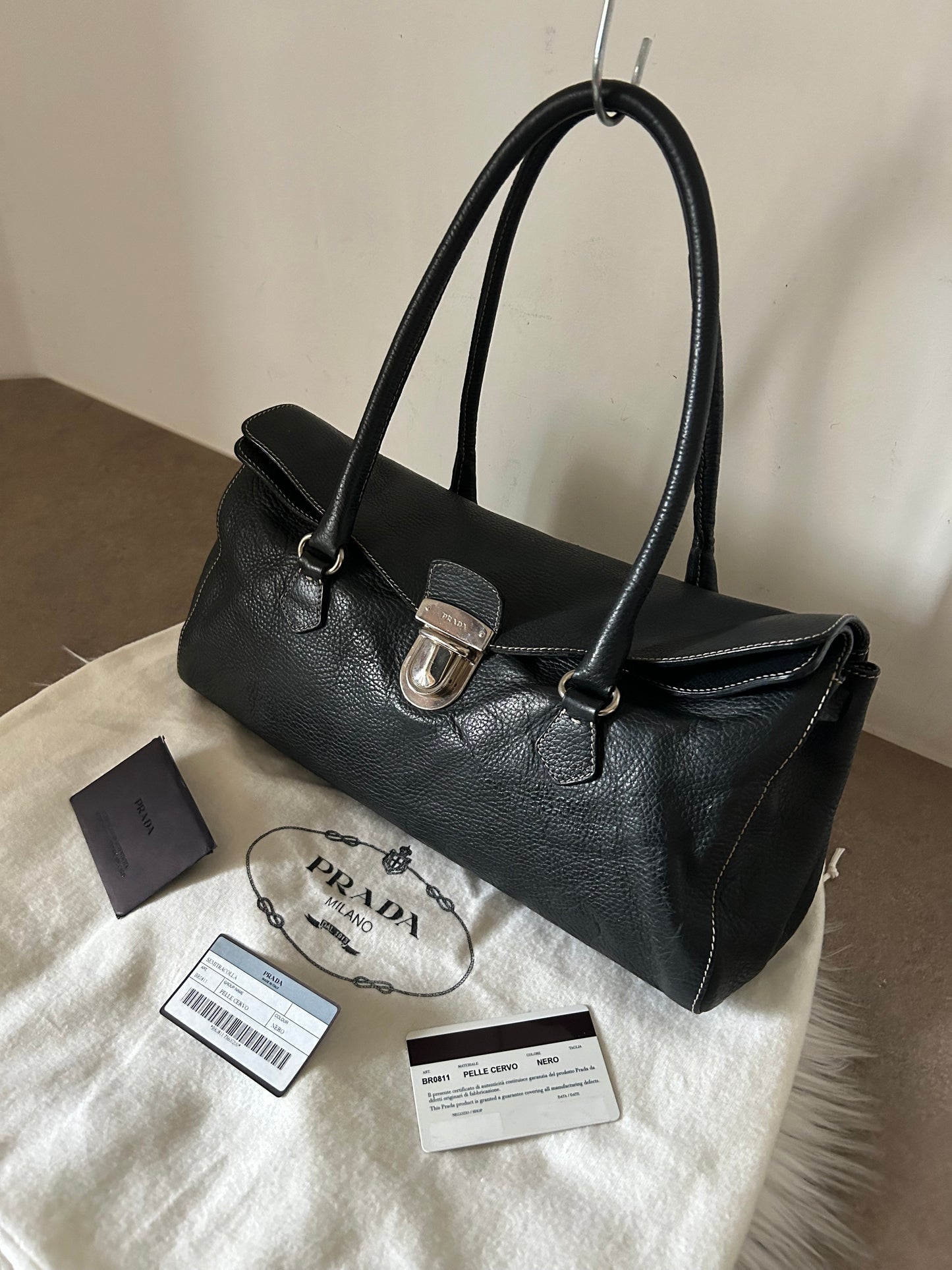 Prada tote in pelle nera