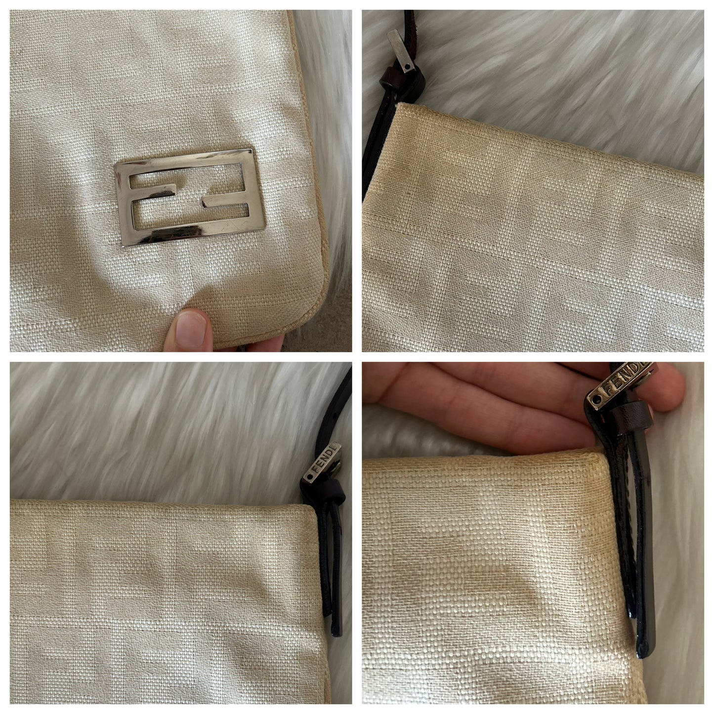 Fendi baguette zucca panna