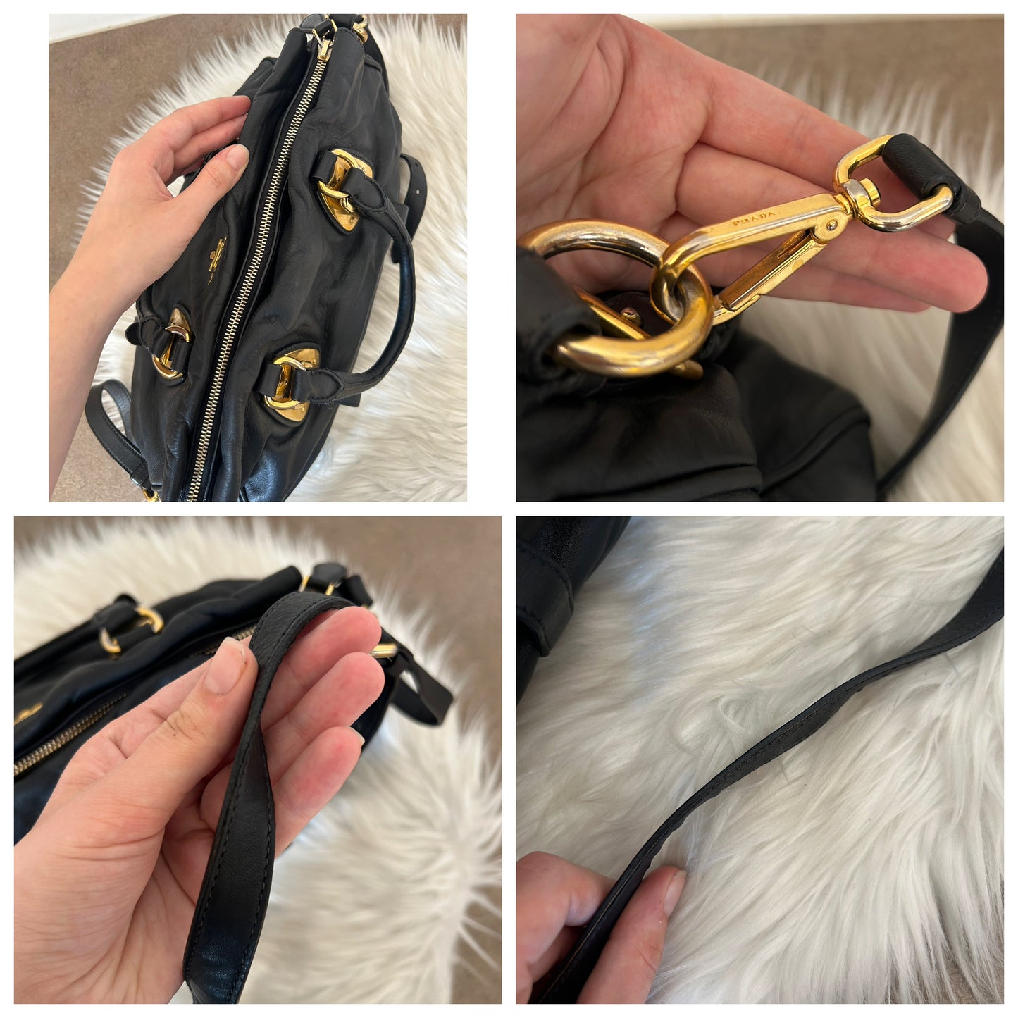 Prada tote in pelle con tracolla