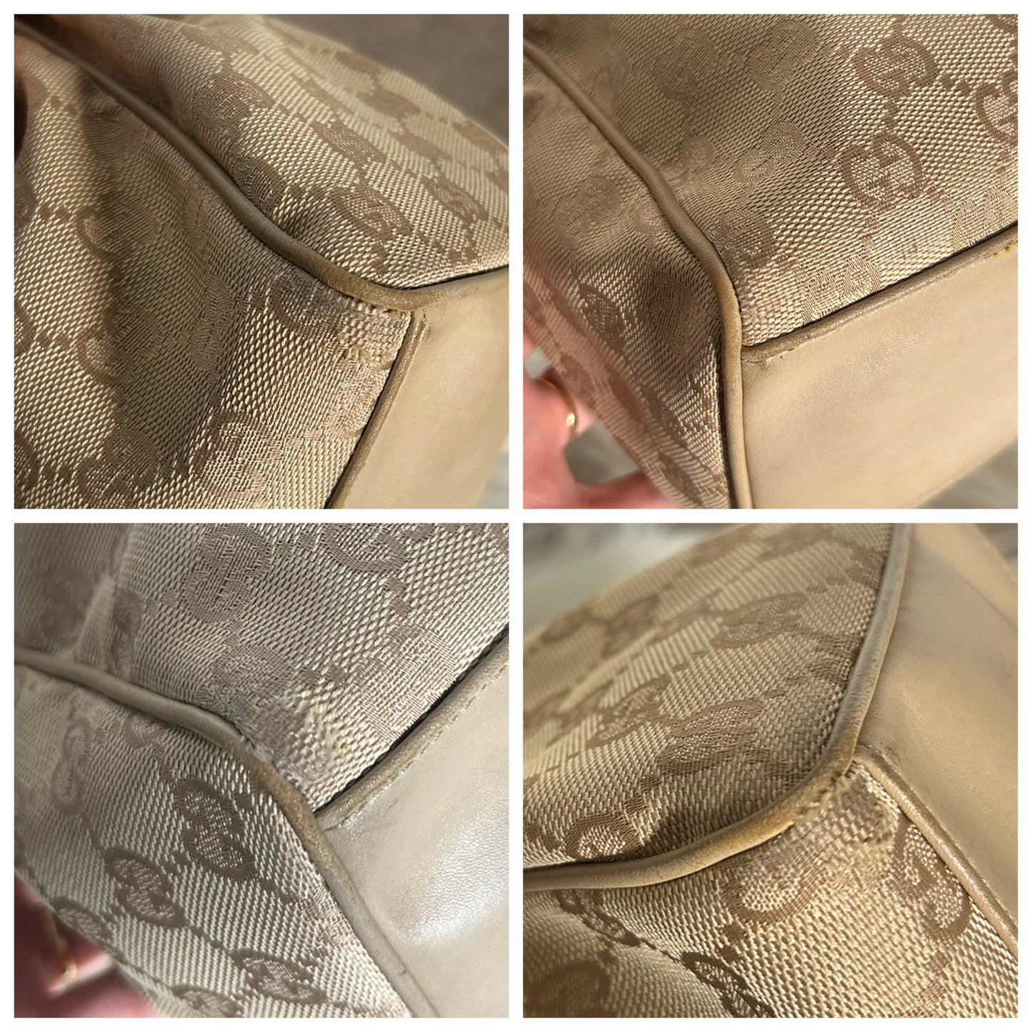 Gucci pochette in monogram beige