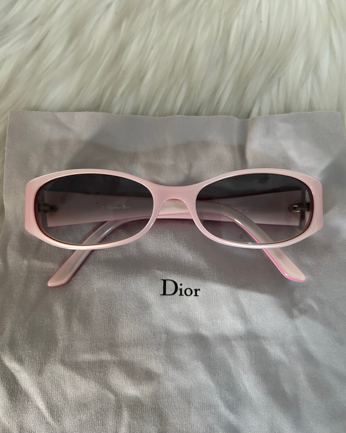 Dior occhiali da sole rosa con stellina