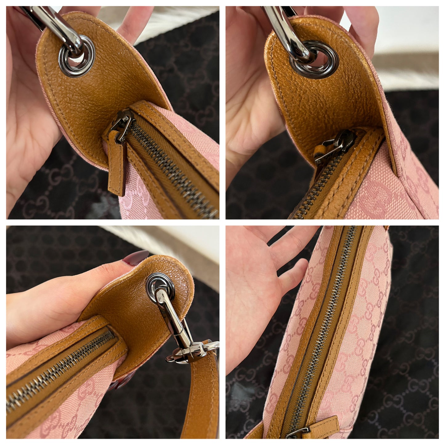 Gucci Pochette in monogram rosa