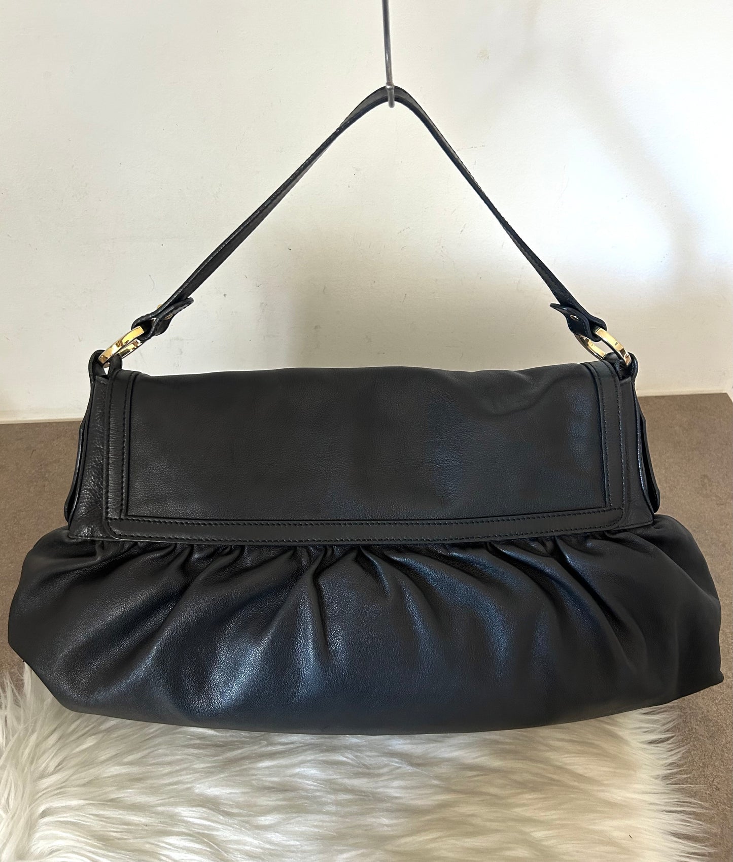 Fendi Chef tote in pelle nera