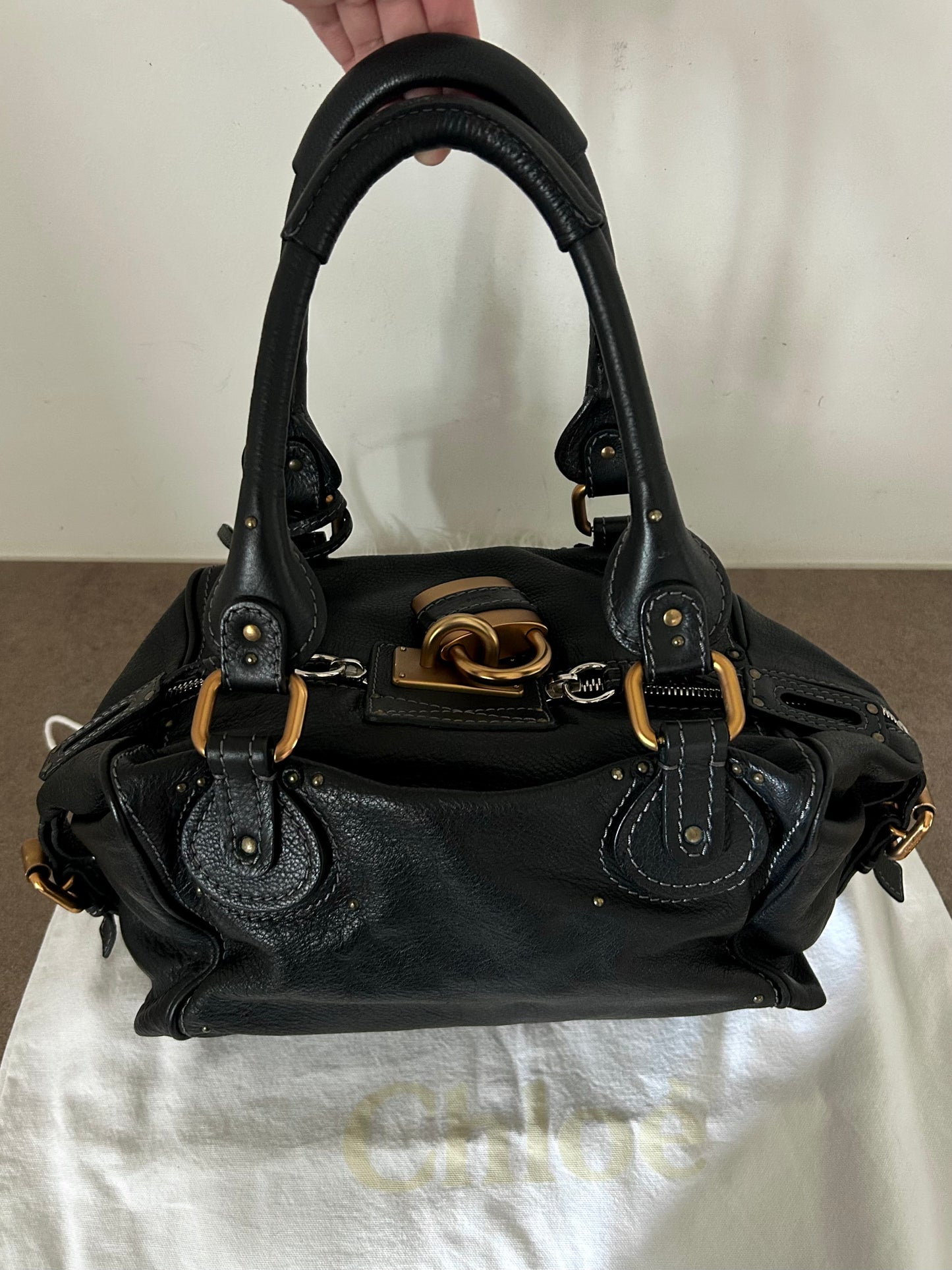 Chloé Paddington in pelle nera